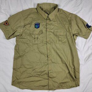 Disney Parks Pandora Mens XXL Green Button Shirt The World Of Avatar Casual